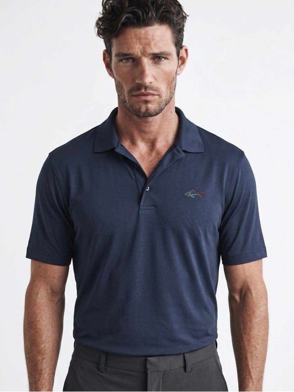 GREG NORMAN X TASSO ELBA | Gray Short Sleeve Polo Shirt Men’s Size X-Large
